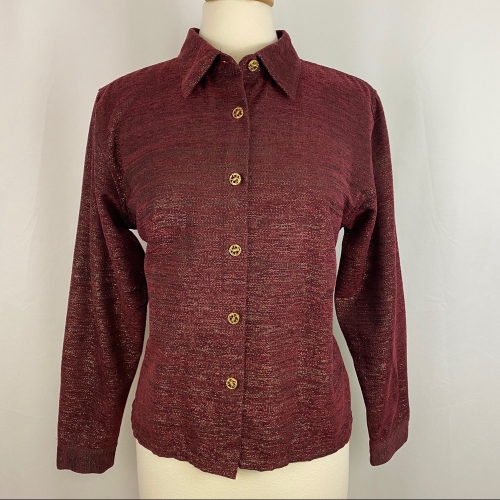 Christopher & Banks Red Jacket Blazer Button Up